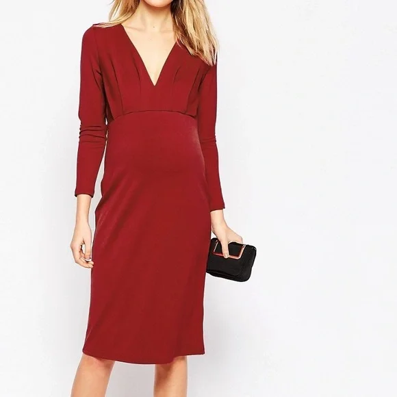 ASOS Maternity | Dresses | New Asos Maternity Jersey Crepe Red Plunge Dress | Poshmark ASOS Maternity | Dresses | New Asos Maternity Jersey Crepe Red Plunge Dress | Poshmark